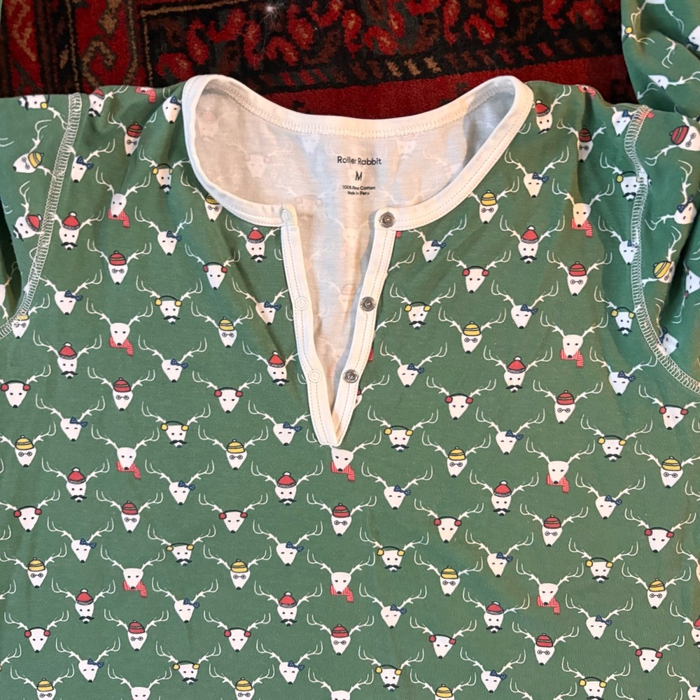 Roller Rabbit Reindeer Pajama Set - Picture 3 of 8